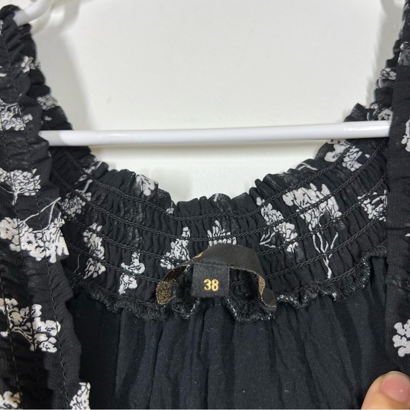 Maje Floral Off The Shoulder High Low Dress Size 38 or US Medium - Picture 9 of 12